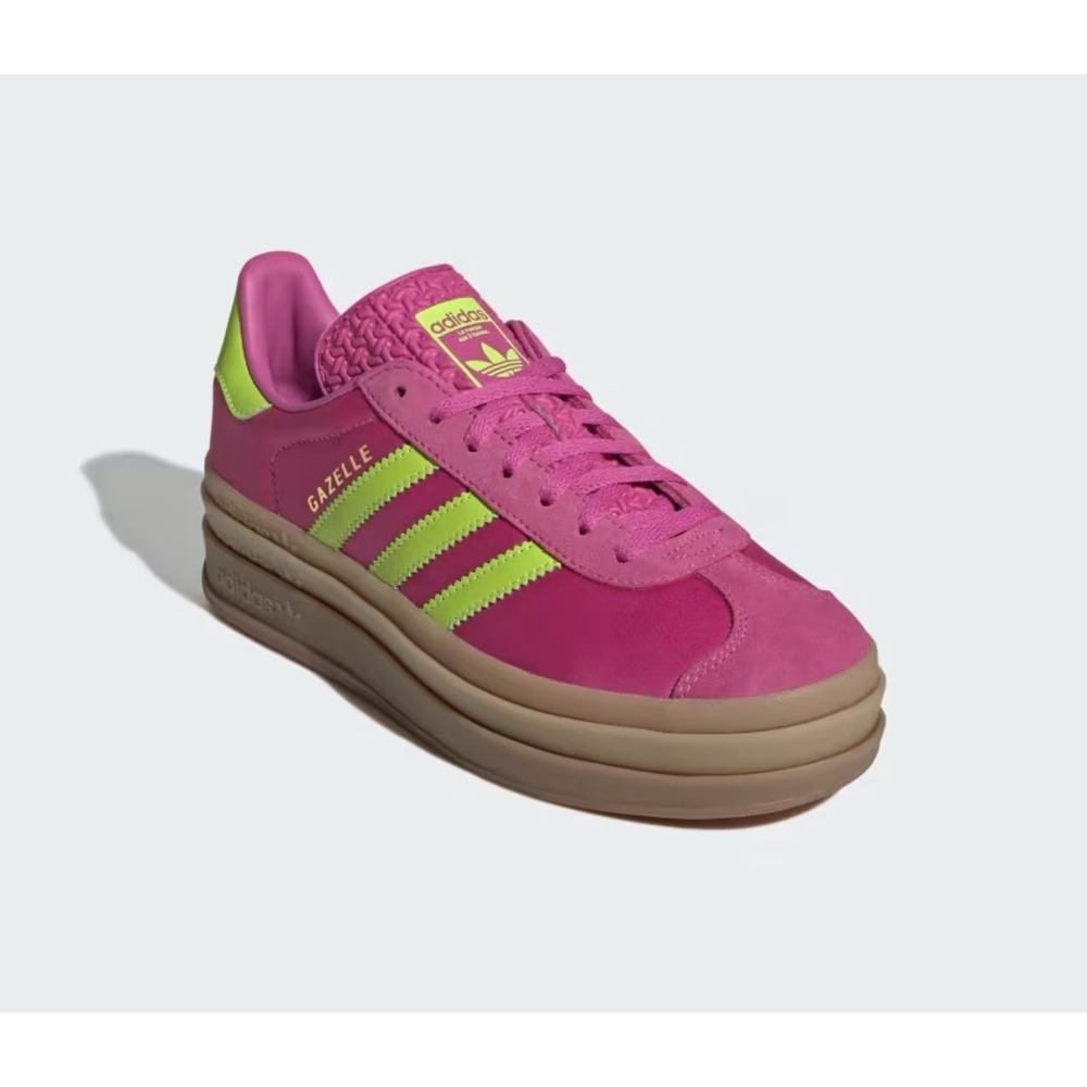 Adidas Gazelle Bold 'Lucid Fuchsia Solar Slime Satin' JI2705 Women's 9